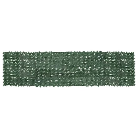 vidaXL sötétzöld leveles erkélyparaván 400 x 100 cm