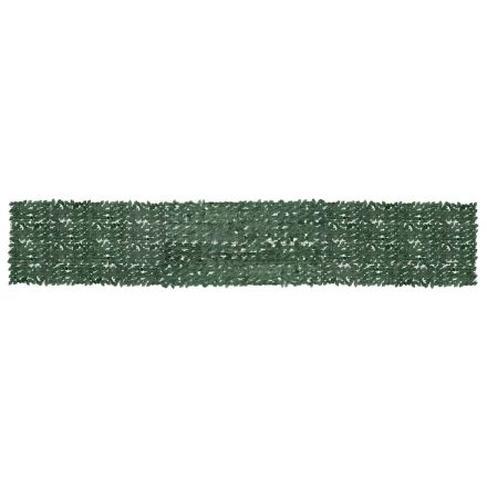 vidaXL sötétzöld leveles erkélyparaván 600 x 100 cm