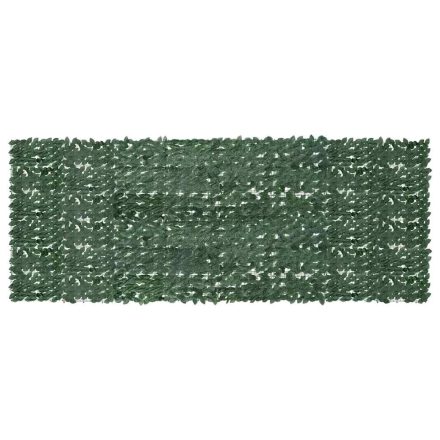 vidaXL sötétzöld leveles erkélyparaván 400 x 150 cm