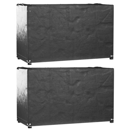 vidaXL 2 db téglalap alakú kerti bútorhuzat 8 fűzőlyukkal 125x55x75 cm