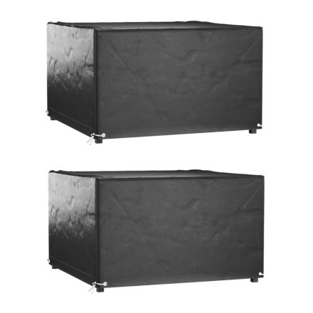 vidaXL 2 db négyzet alakú kerti bútorhuzat 8 fűzőlyukkal 125x125x75 cm