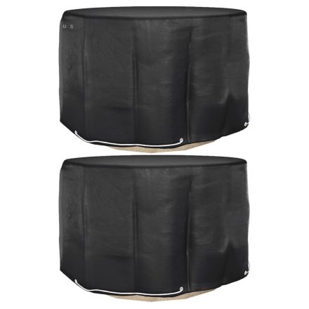 vidaXL 2 db kerek kerti bútorhuzat 6 fűzőlyukkal Ø125 x 75 cm