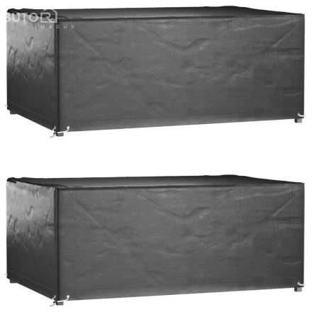 vidaXL 2 db téglalap alakú kerti bútorhuzat 8 fűzőlyukkal 180x122x75cm