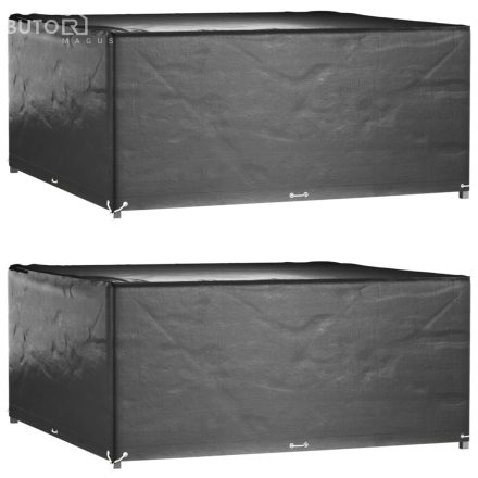 vidaXL 2 db négyzet alakú kerti bútorhuzat 16 fűzőlyukkal 250x250x90cm