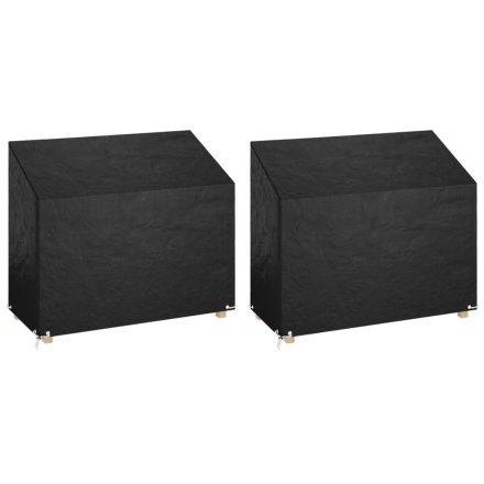 vidaXL 2 db polietilén kerti padhuzat 8 fűzőlyukkal 160x70x70/88 cm