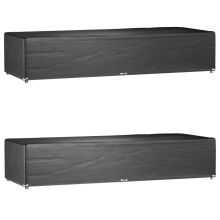 vidaXL 2 db polietilén napozóágyhuzat 12 fűzőlyukkal 205x75x40 cm