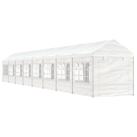 vidaXL fehér polietilén pavilon tetővel 17,84 x 2,28 x 2,69 m