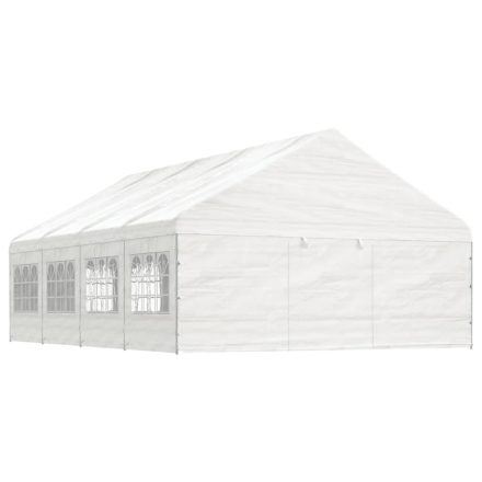 vidaXL fehér polietilén pavilon tetővel 8,92 x 5,88 x 3,75 m