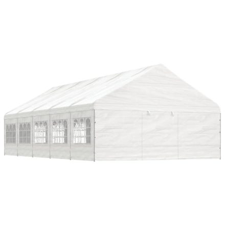 vidaXL fehér polietilén pavilon tetővel 11,15 x 5,88 x 3,75 m