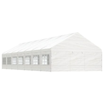 vidaXL fehér polietilén pavilon tetővel 15,61 x 5,88 x 3,75 m