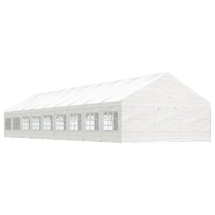 vidaXL fehér polietilén pavilon tetővel 20,07 x 5,88 x 3,75 m