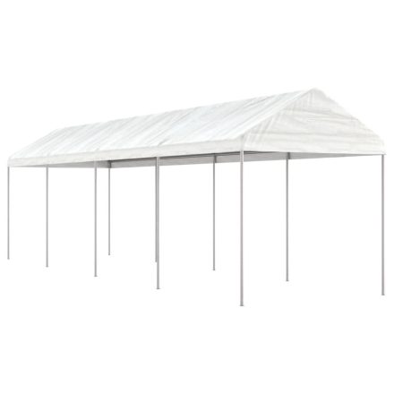 vidaXL fehér polietilén pavilon tetővel 8,92 x 2,28 x 2,69 m