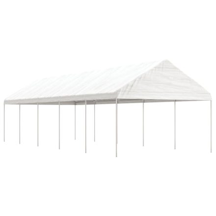 vidaXL fehér polietilén pavilon tetővel 11,15 x 4,08 x 3,22 m