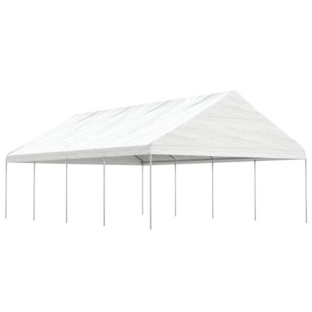 vidaXL fehér polietilén pavilon tetővel 8,92 x 5,88 x 3,75 m