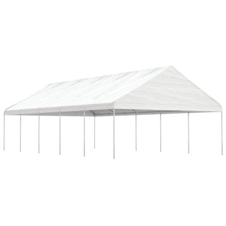 vidaXL fehér polietilén pavilon tetővel 11,15 x 5,88 x 3,75 m