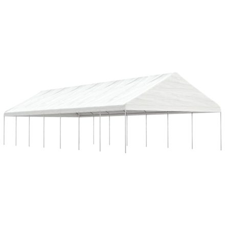 vidaXL fehér polietilén pavilon tetővel 15,61 x 5,88 x 3,75 m