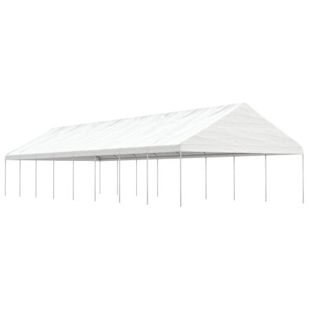 vidaXL fehér polietilén pavilon tetővel 17,84 x 5,88 x 3,75 m