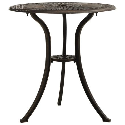 vidaXL bronzszínű öntött alumínium kerti asztal 62 x 62 x 65 cm