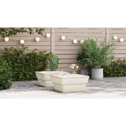 vidaXL 2 db impregnált lucfenyő kerti asztal 60 x 60 x 30 cm