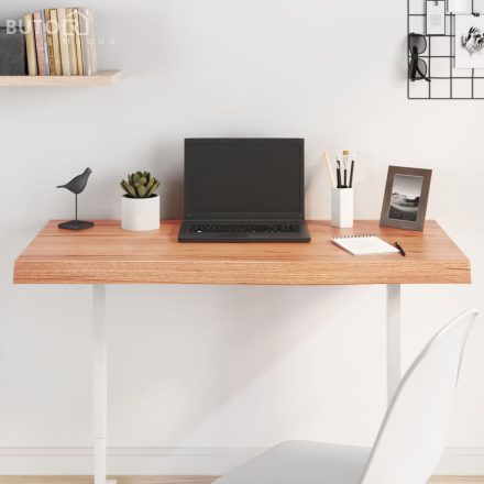 vidaXL világosbarna kezelt tömör tölgyfa asztallap 100x50x(2-6) cm
