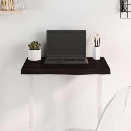 vidaXL sötétbarna kezelt tömör tölgyfa asztallap 60x50x(2-4) cm