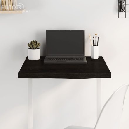 vidaXL sötétbarna kezelt tömör tölgyfa asztallap 60x60x(2-4) cm