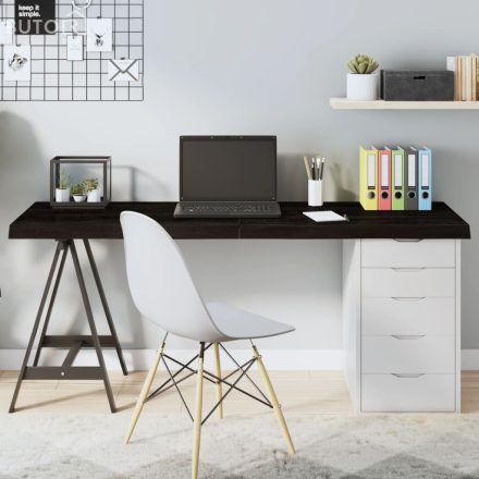 vidaXL sötétbarna kezelt tömör tölgyfa asztallap 160x60x(2-6) cm