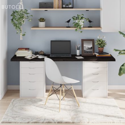 vidaXL sötétbarna kezelt tömör tölgyfa asztallap 180x40x(2-4) cm