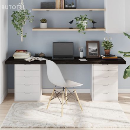 vidaXL sötétbarna kezelt tömör tölgyfa asztallap 200x50x(2-6) cm