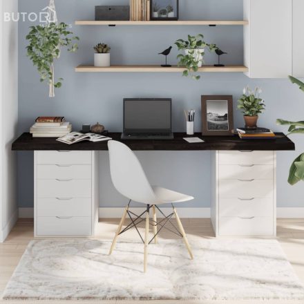 vidaXL sötétbarna kezelt tömör tölgyfa asztallap 200x60x(2-6) cm