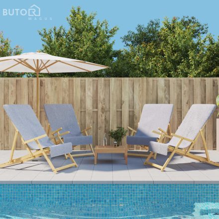 vidaXL 4 db szürke 400 GSM szövet strandtörölköző 60 x 135 cm