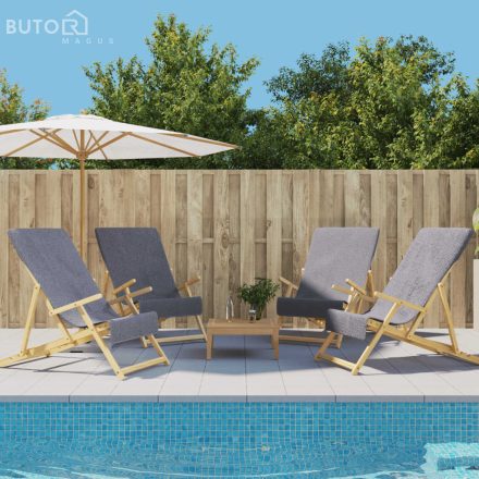 vidaXL 4 db antracitszürke 400 GSM szövet strandtörölköző 60 x 135 cm