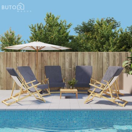 vidaXL 6 db antracitszürke 400 GSM szövet strandtörölköző 60 x 135 cm