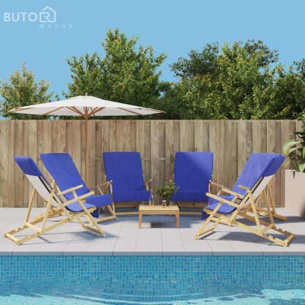 vidaXL 6 db királykék 400 GSM szövet strandtörölköző 60 x 135 cm