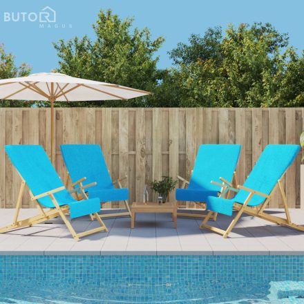 vidaXL 4 db türkizkék 400 GSM szövet strandtörölköző 60 x 135 cm
