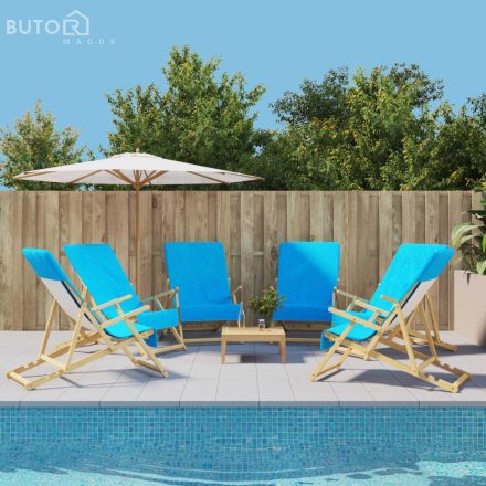 vidaXL 6 db türkizkék 400 GSM szövet strandtörölköző 60 x 135 cm