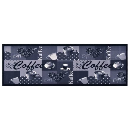 vidaXL "Coffee blue" mintájú mosható konyhaszőnyeg 60 x 180 cm