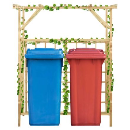 vidaXL impregnált fenyőfa kerti pergola 2 szemeteskukához