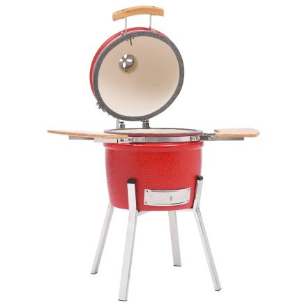 vidaXL Kamado kerámia füstölővel kombinált grillező 81 cm