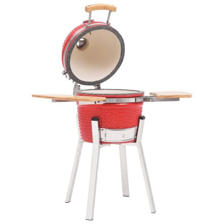 vidaXL Kamado kerámia füstölővel kombinált grillező 76 cm