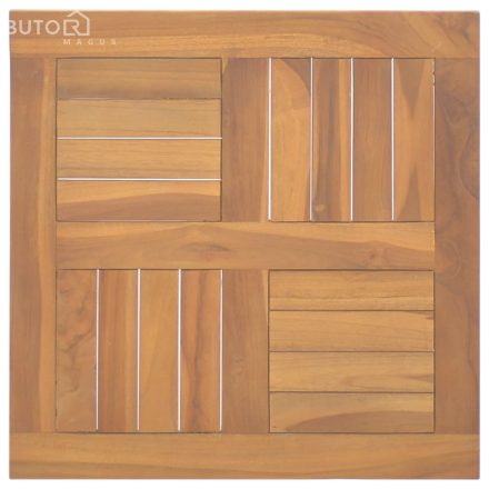 vidaXL négyzet alakú tömör tíkfa asztallap 50 x 50 x 2,5 cm