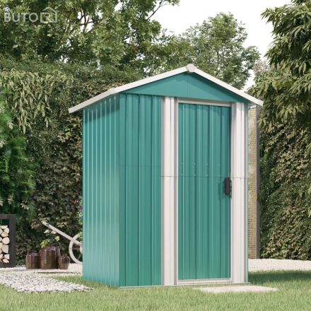 vidaXL zöld horganyzott acél kerti fészer 126x97,5x177 cm