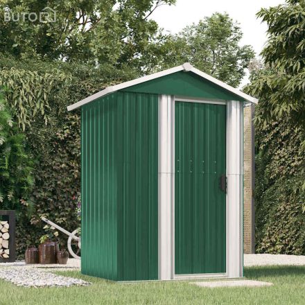 vidaXL zöld horganyzott acél kerti fészer 126x97,5x177 cm