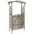 vidaXL szürke tömör fenyőfa pergola kapuval 116 x 40 x 204 cm