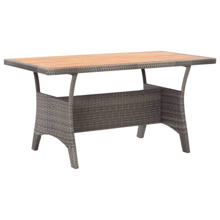vidaXL szürke tömör akácfa kerti asztal 120 x 70 x 66 cm