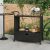 vidaXL fekete polyrattan bárkocsi fiókkal 100 x 45 x 97 cm