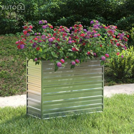 vidaXL ezüstszínű horganyzott acél kerti magaságyás 100 x 40 x 77 cm