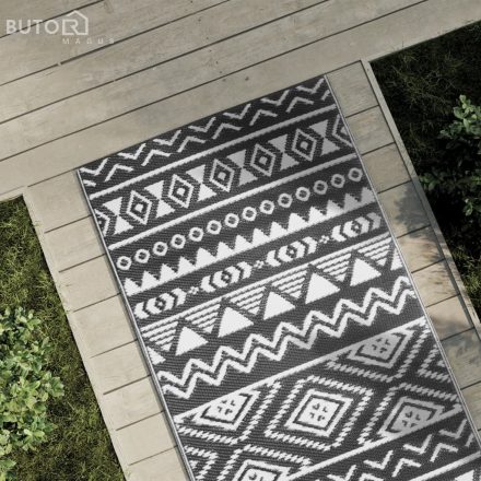 vidaXL kültéri szőnyeg ARAKIL fekete 80x250 cm PP