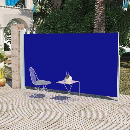 vidaXL kék behúzható oldalsó terasznapellenző 160 x 300 cm
