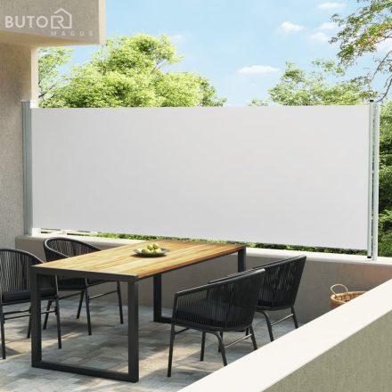 vidaXL krémszínű behúzható oldalsó terasznapellenző 160 x 600 cm